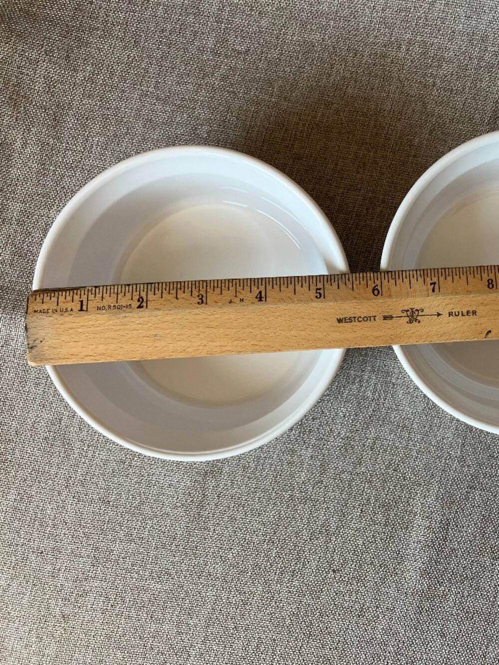 Set of 2 CorningWare French White 16.9oz/500mL Round Casserole / Ramekins F-16-B - Picture 7 of 8